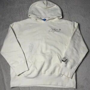 Tokyo Disney Resort ‘Sketches Of Disney’ Sweatshirt Hoodie Size Large Cream